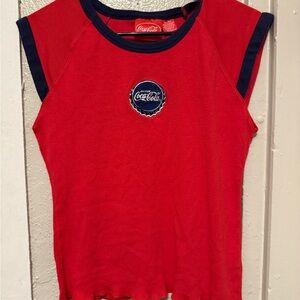Vintage Coca Cola Red and Navy Tee